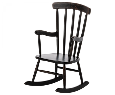 Maileg Rocking Chair, Mouse - Anthracite (Ships In November)
