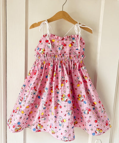 Le Petit Elle Zoya Dress - Hello Kitty Pink Apples