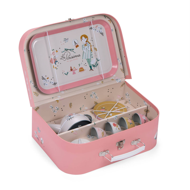 Moulin Roty Suitcase - New Tea Party Metal Set The Parisiennes