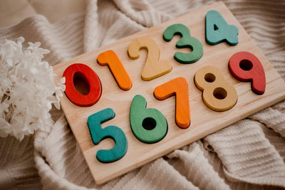 QToys Wooden Number Puzzle