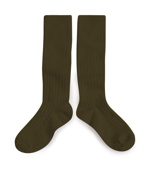Collegien Ribbed Knee High Socks / Cactus du Mexique