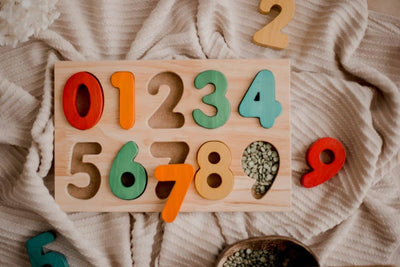 QToys Wooden Number Puzzle