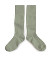 Collegien Ribbed Knee High Socks / Safari - Le Petit Organic