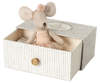 Maileg Little Sister Dancing Mouse in Daybed